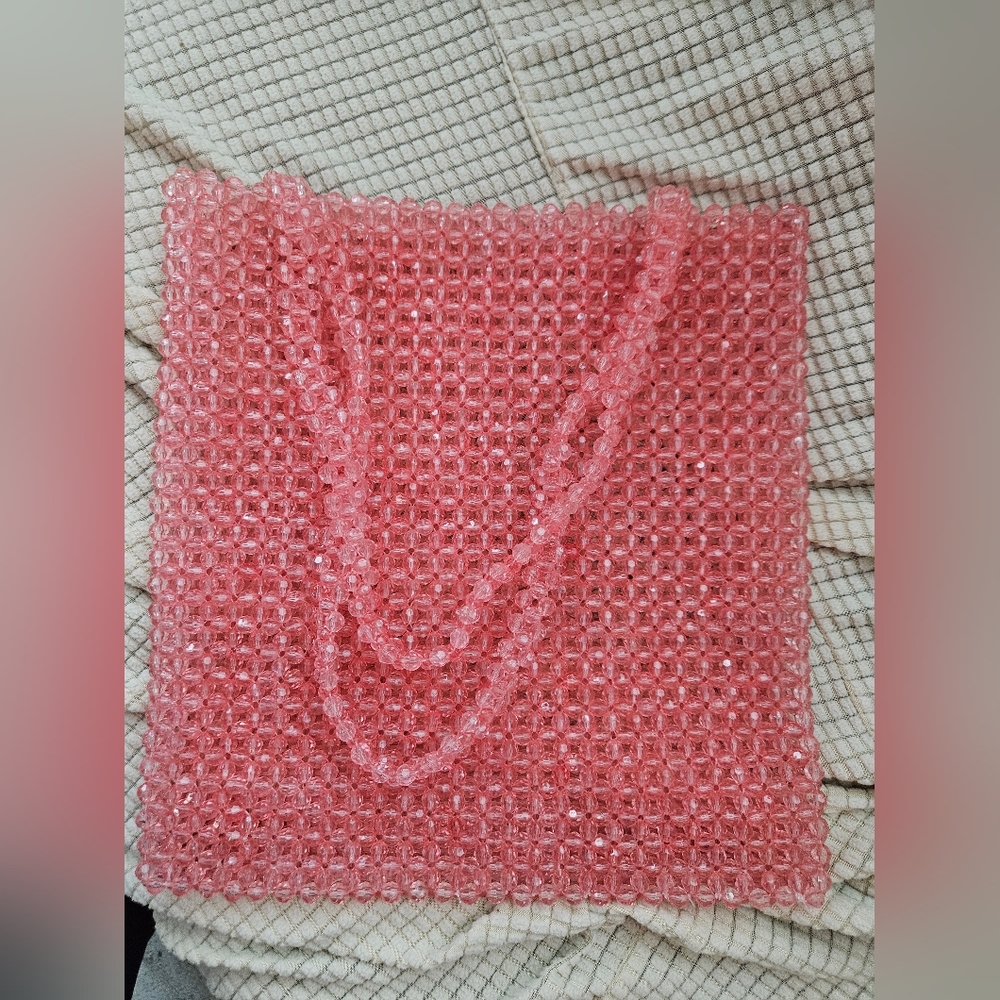 Pink beaded purse